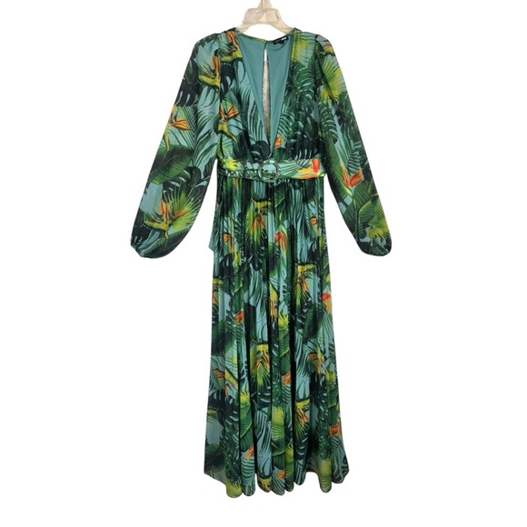 green plunge maxi dress Goddiva Off The Shoulder Deep Plunge Velvet Maxi Dress main image 1